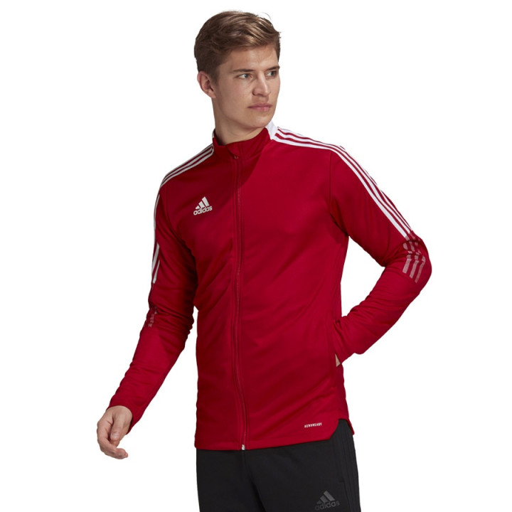 Bluza rozpinana męska adidas Tiro 21 Track Jacket czerwona | VUX.pl
