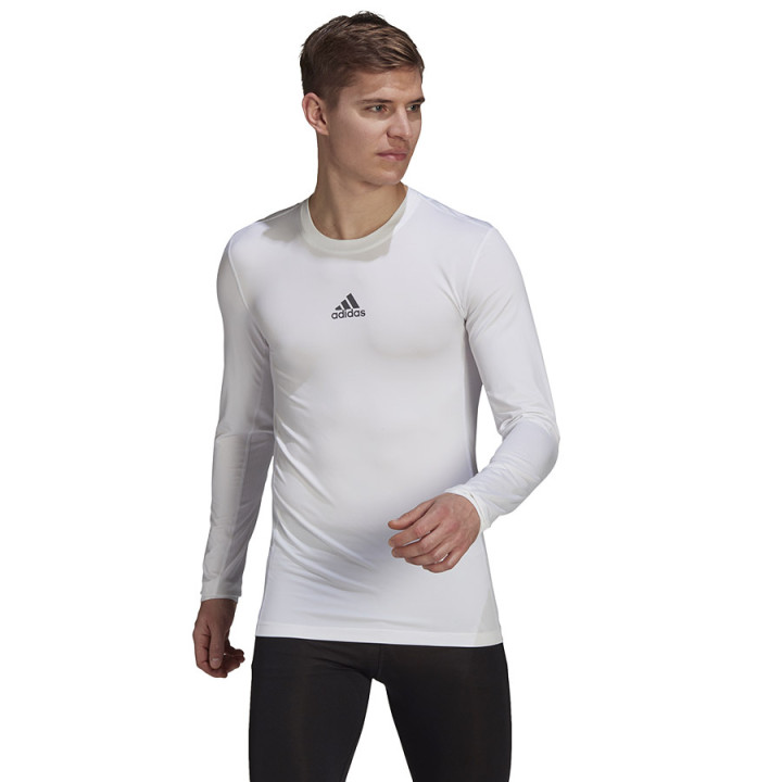 Koszulka termoaktywna męska adidas Techfit długi rękaw biała | VUX.pl