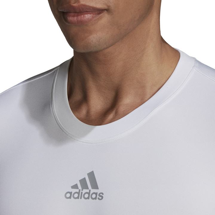 Koszulka termoaktywna długi rękaw męska adidas TECHFIT biała | VUX.pl