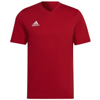 Koszulka bawełniana w serek męska adidas Entrada 22 czerwona | VUX.pl