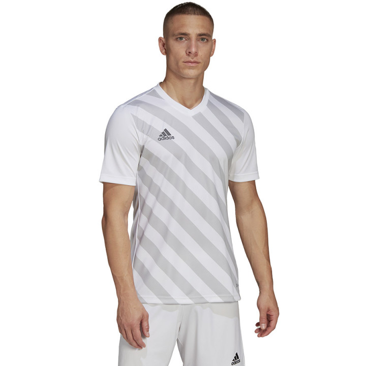 Koszulka piłkarska męska adidas Entrada 22 GFX biała HF0129 | VUX.pl