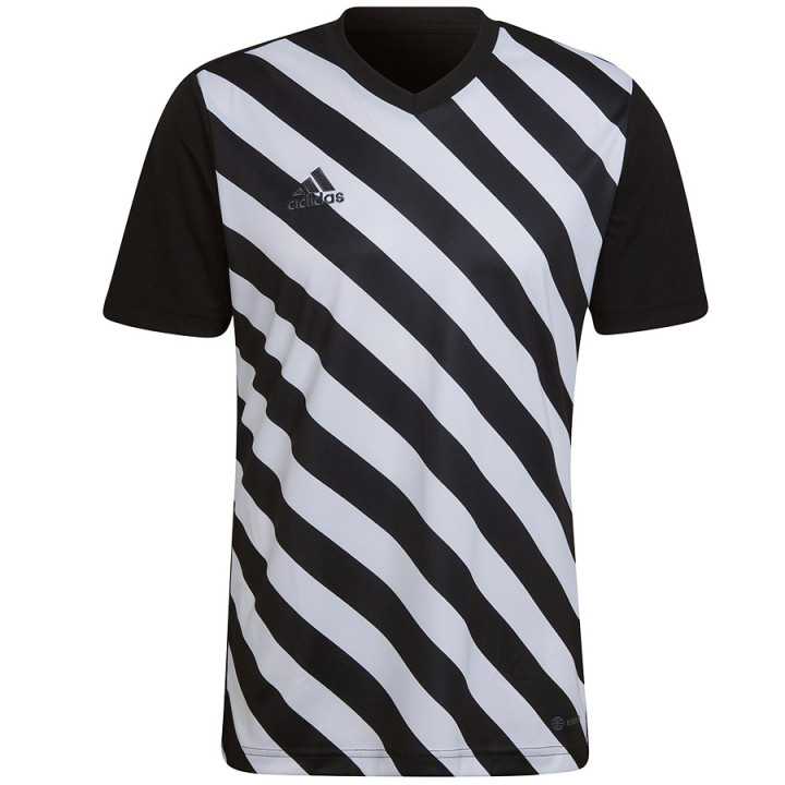 Koszulka piłkarska męska adidas Entrada 22 GFX czarna HF0126 | VUX.pl