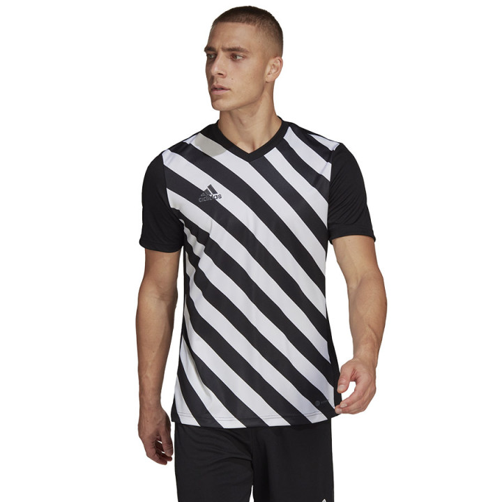 Koszulka piłkarska męska adidas Entrada 22 GFX czarna HF0126 | VUX.pl