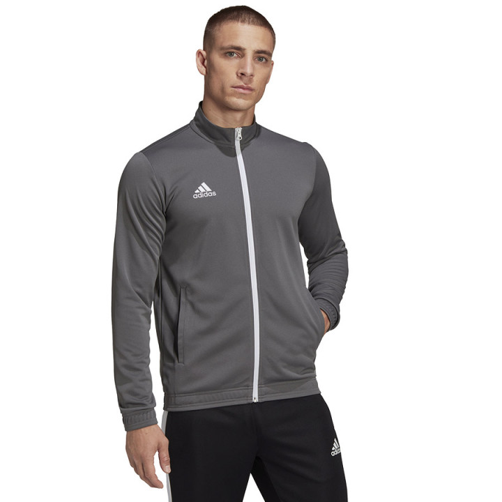 Bluza piłkarska rozpinana męska adidas Entrada 22 szara | VUX.pl