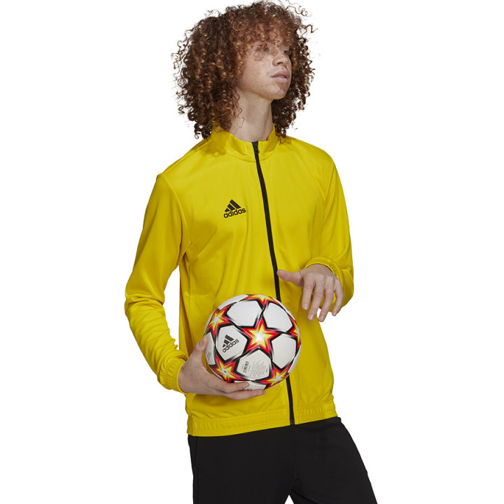 Bluza piłkarska rozpinana męska adidas Entrada 22 żółta | VUX.pl
