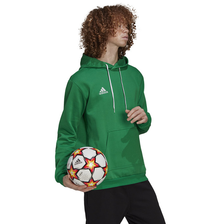 Bluza bawełniana z kapturem męska adidas Entrada 22 zielona | VUX.pl