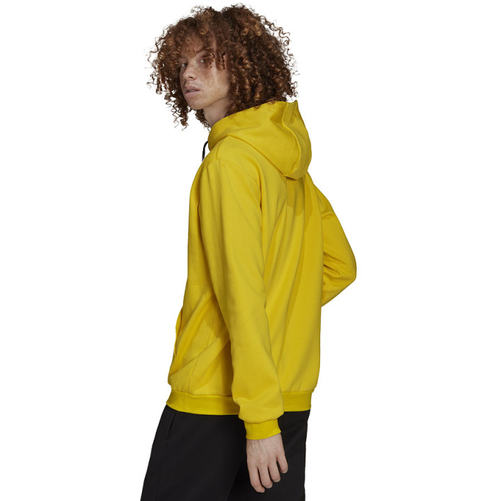 Bluza bawełniana z kapturem męska adidas Entrada 22 żółta | VUX.pl