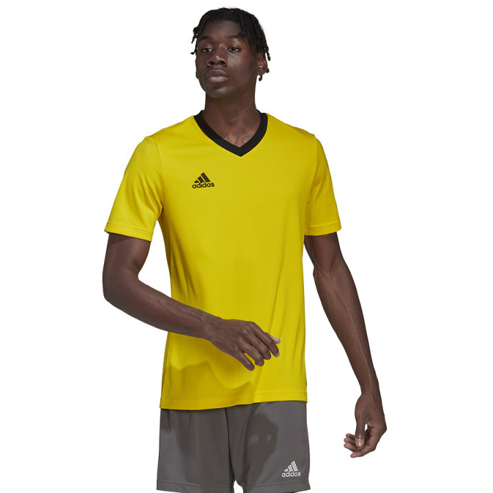 Koszulka piłkarska męska adidas Entrada 22 żółta poliestrowa | VUX.pl