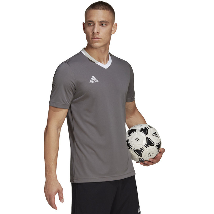 Koszulka piłkarska junior adidas Entrada 22 szara HE1574 | VUX.pl