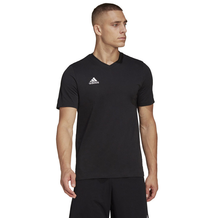 Koszulka bawełniana męska adidas Entrada 22 czarna HC0448 | VUX.pl