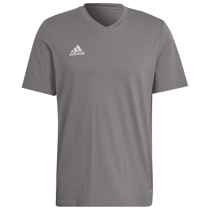 Koszulka piłkarska męska adidas Entrada 22 szara dekolt w | VUX.pl