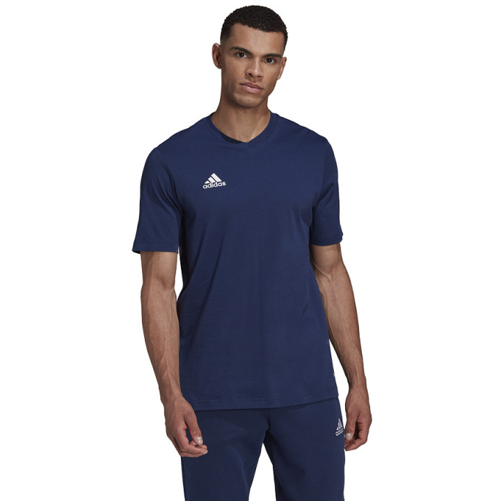 Koszulka treningowa bawełniana adidas Entrada 22 granatowa | VUX.pl