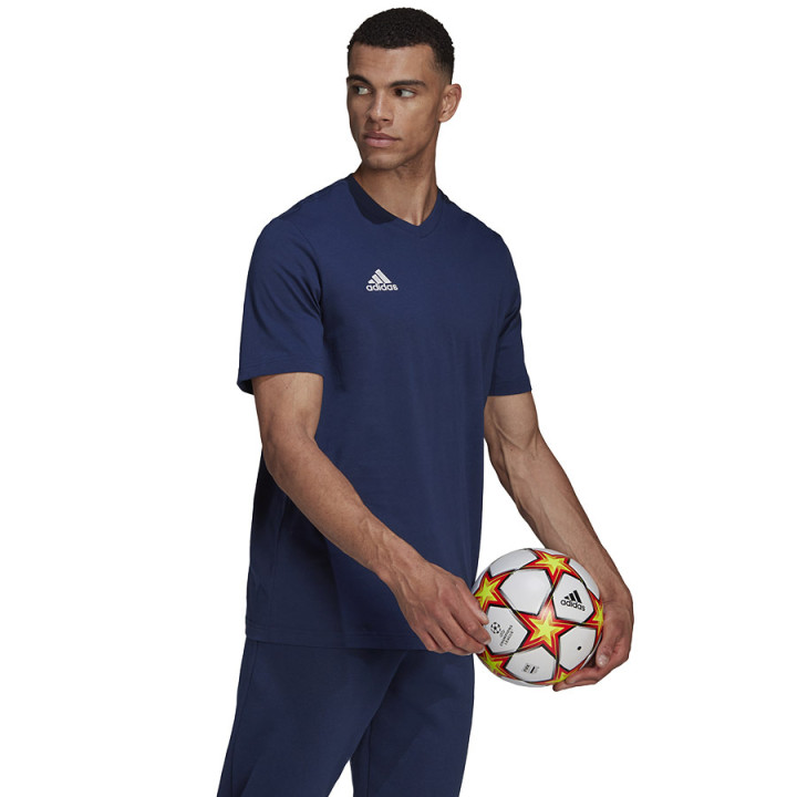 Koszulka treningowa bawełniana adidas Entrada 22 granatowa | VUX.pl