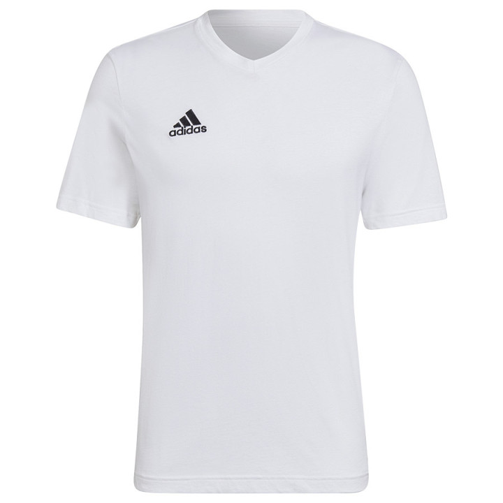 Koszulka w serek bawełniana męska adidas Entrada 22 biała | VUX.pl