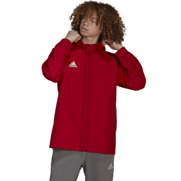 Kurtka wiatroszczelna męska adidas Entrada 22 czerwona HG6299 | VUX.pl