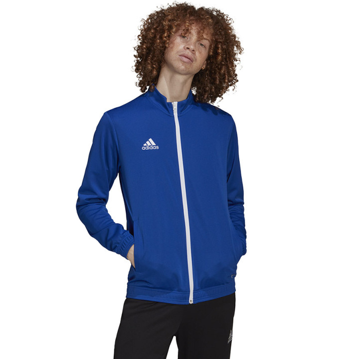 Bluza piłkarska rozpinana męska adidas Entrada 22 niebieska | VUX.pl