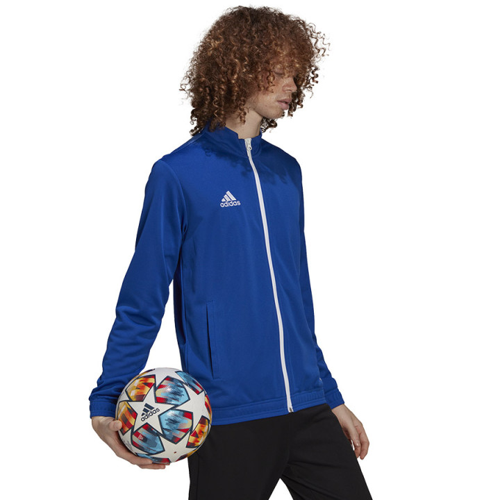 Bluza piłkarska rozpinana męska adidas Entrada 22 niebieska | VUX.pl
