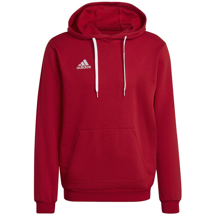 Bluza z kapturem męska bawełniana adidas Entrada 22 czerwona | VUX.pl
