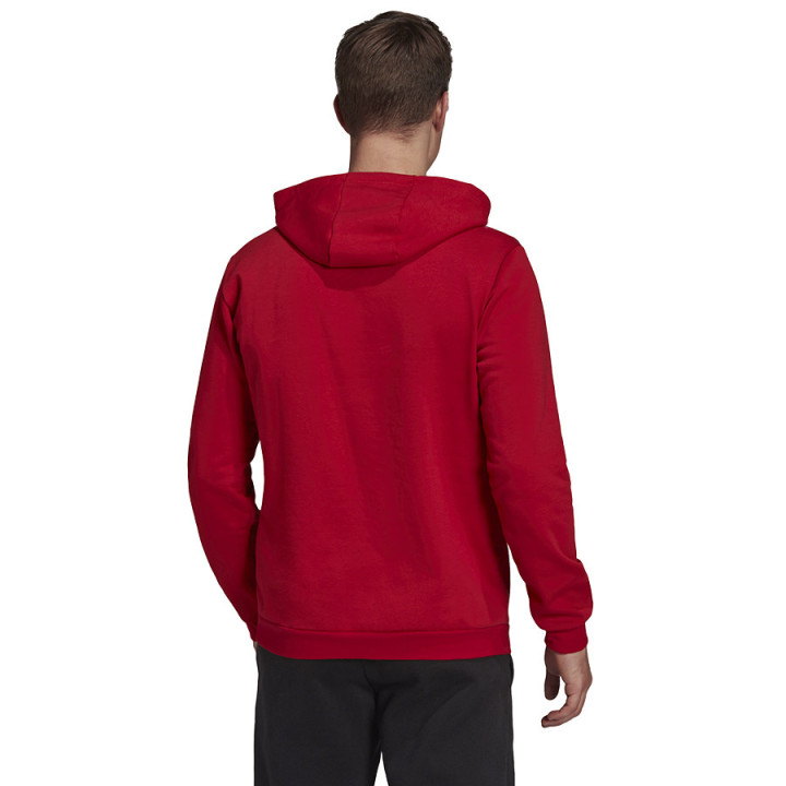 Bluza z kapturem męska bawełniana adidas Entrada 22 czerwona | VUX.pl