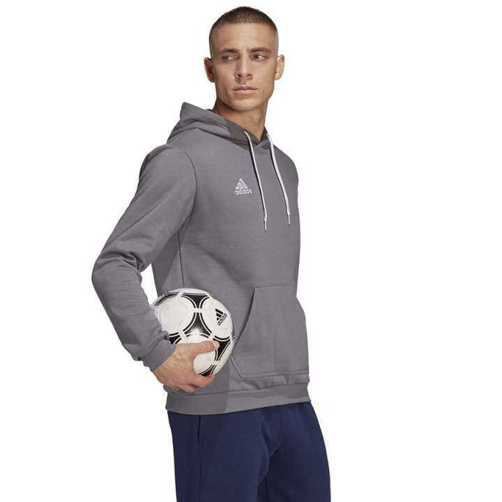 Bluza bawełniana z kapturem męska adidas Entrada 22 szara | VUX.pl