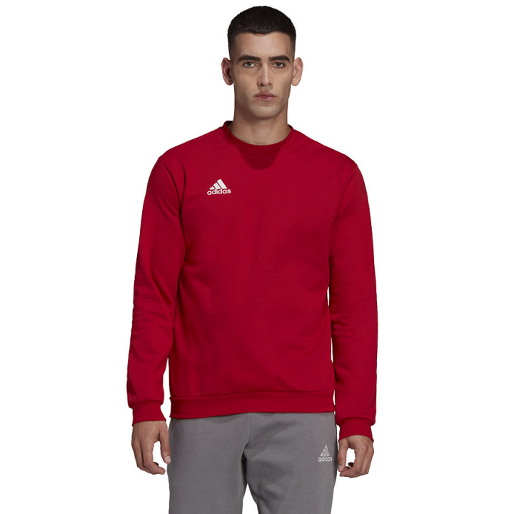 Bluza bawełniana męska adidas Entrada 22 Sweat Top czerwona | VUX.pl
