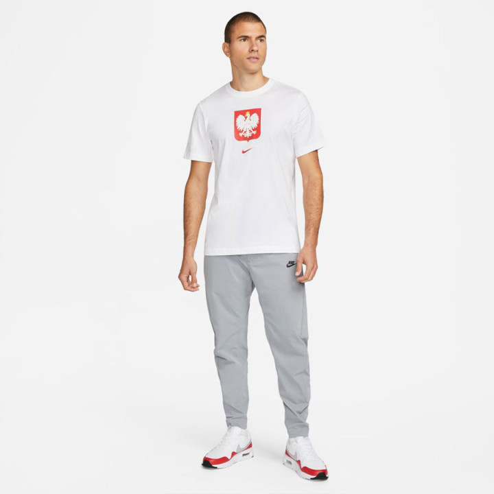 Koszulka kibica krótki rękaw Nike Polska Crest biała | VUX.pl