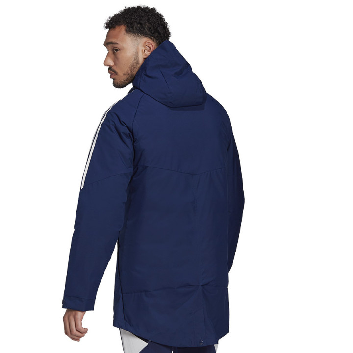 Kurtka z kapturem adidas Condivo 22 Stadium Parka granatowa | VUX.pl