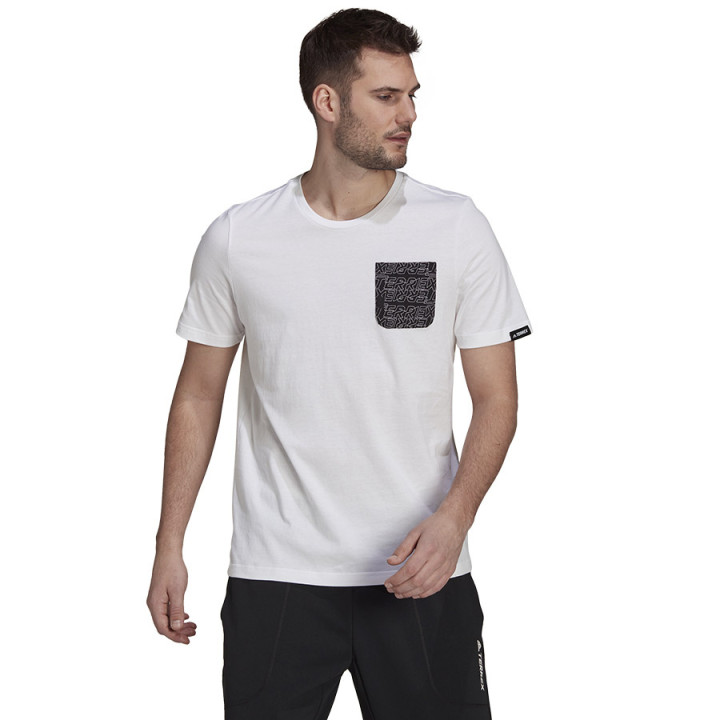 Koszulka z krótkim rękawem męska adidas TX Pocket Tee biała | VUX.pl