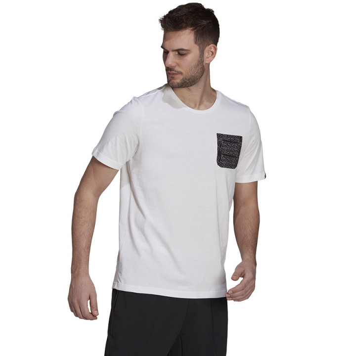 Koszulka z krótkim rękawem męska adidas TX Pocket Tee biała | VUX.pl