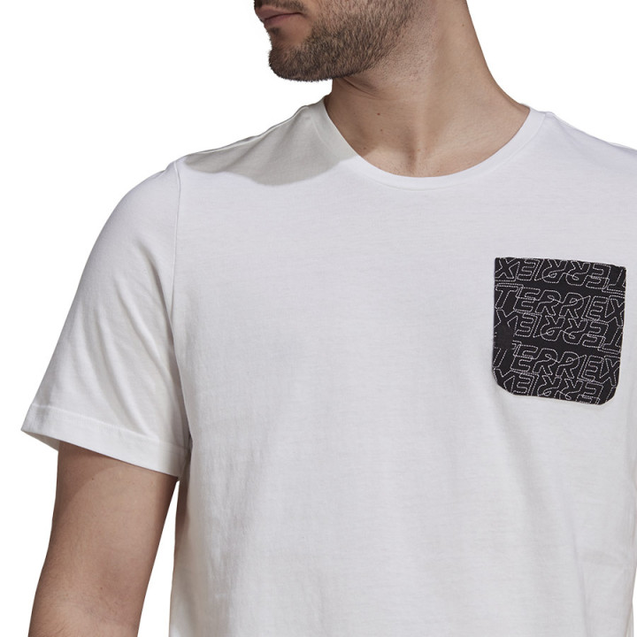 Koszulka z krótkim rękawem męska adidas TX Pocket Tee biała | VUX.pl