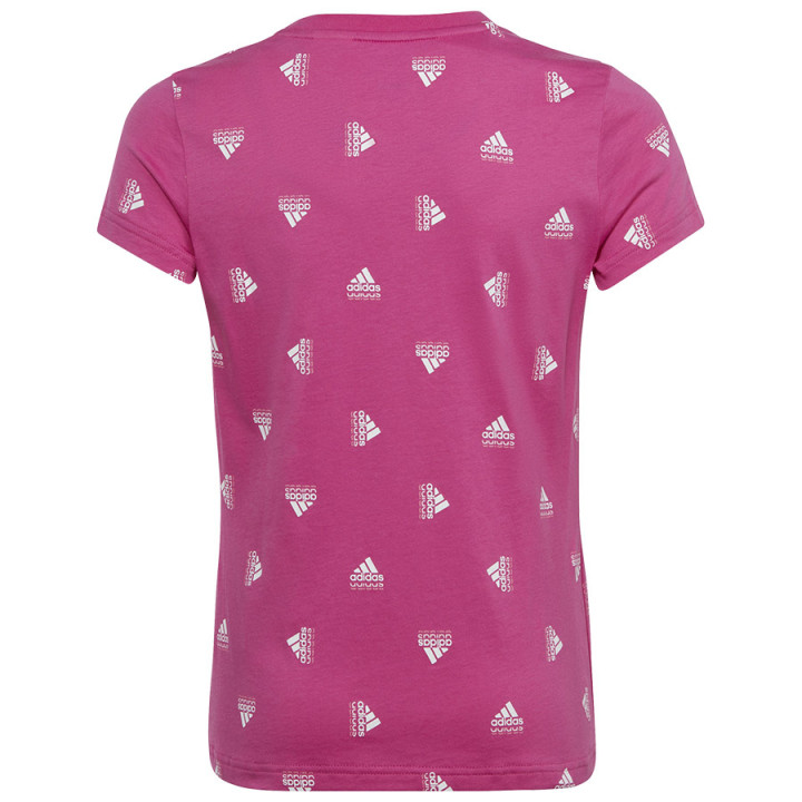 Koszulka bawełniana dziecięca adidas BLUV Girls różowa IB8920 | VUX.pl