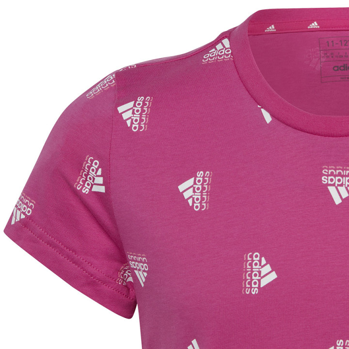Koszulka bawełniana dziecięca adidas BLUV Girls różowa IB8920 | VUX.pl