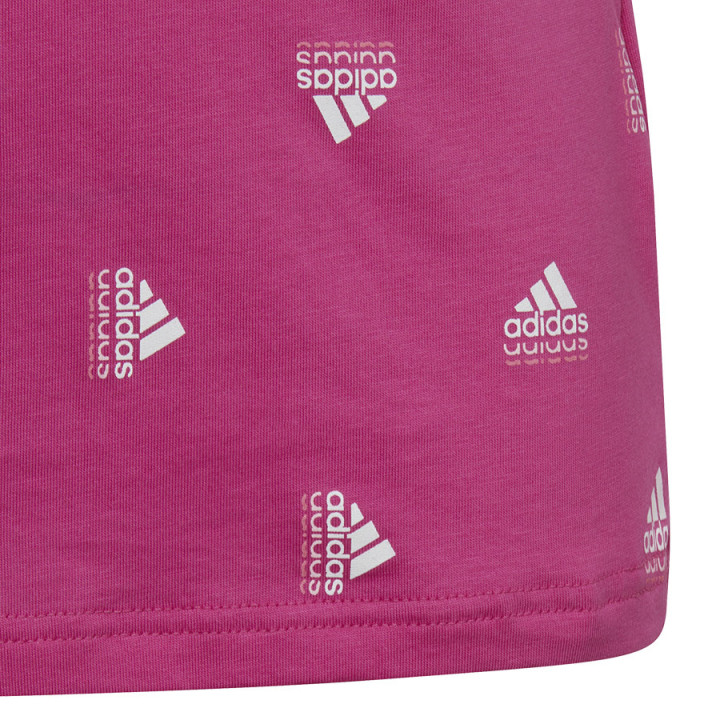 Koszulka bawełniana dziecięca adidas BLUV Girls różowa IB8920 | VUX.pl