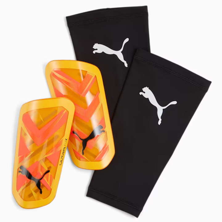 Nagolenniki piłkarskie Puma Ultra Flex Sleeve pomarańczowe | VUX.pl