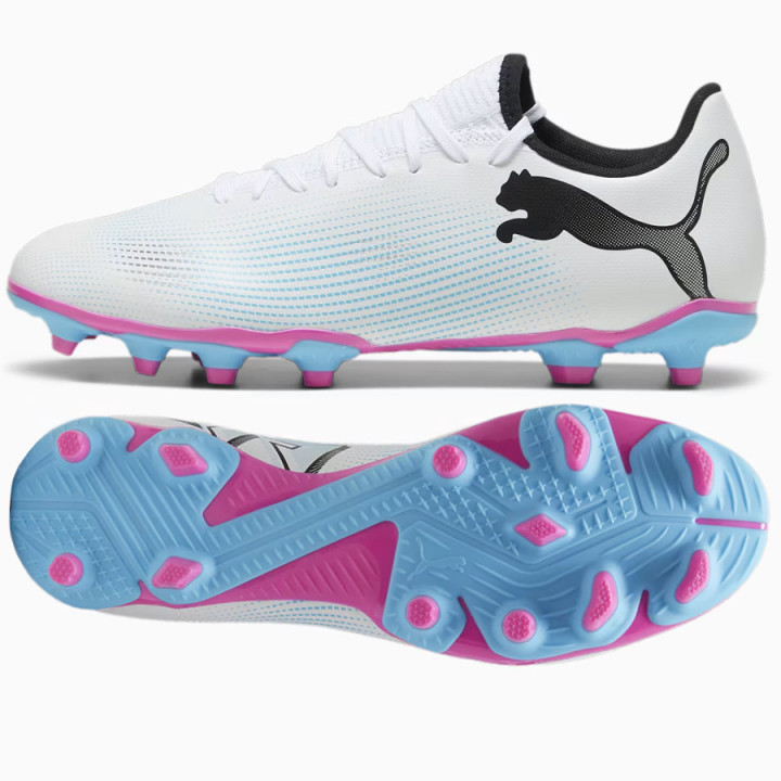 Korki lanki męskie Puma FUTURE 7 Play FG/AG białe 107723-01 | VUX.pl