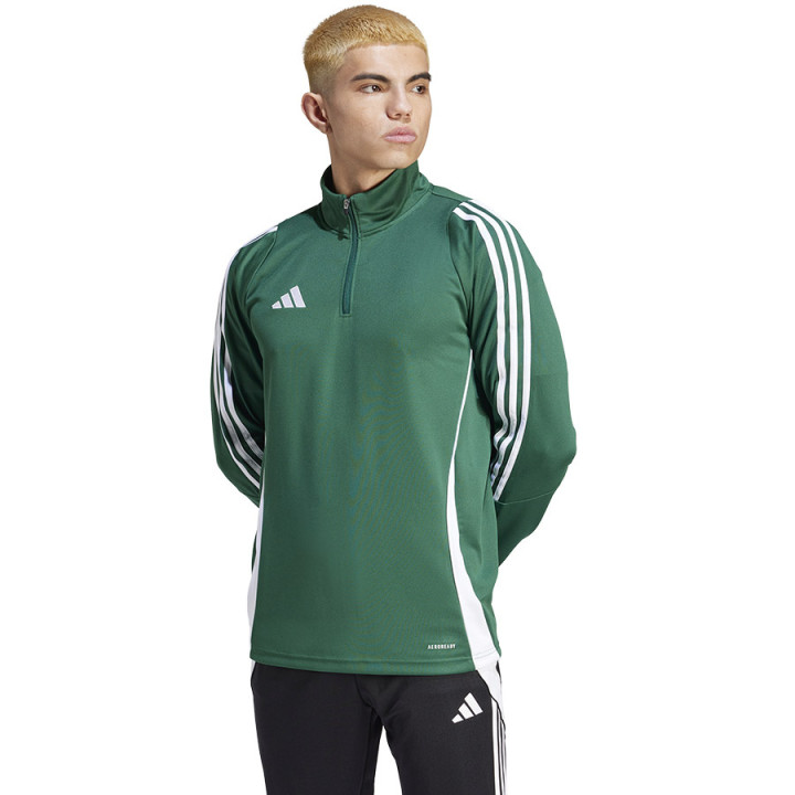 Bluza treningowa męska adidas Tiro 24 zielona z zamkiem | VUX.pl