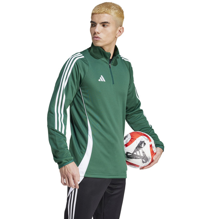 Bluza treningowa męska adidas Tiro 24 zielona z zamkiem | VUX.pl