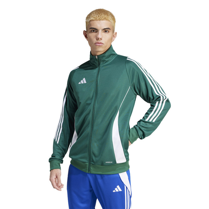 Bluza piłkarska rozpinana męska adidas Tiro 24 zielona IR7500 | VUX.pl