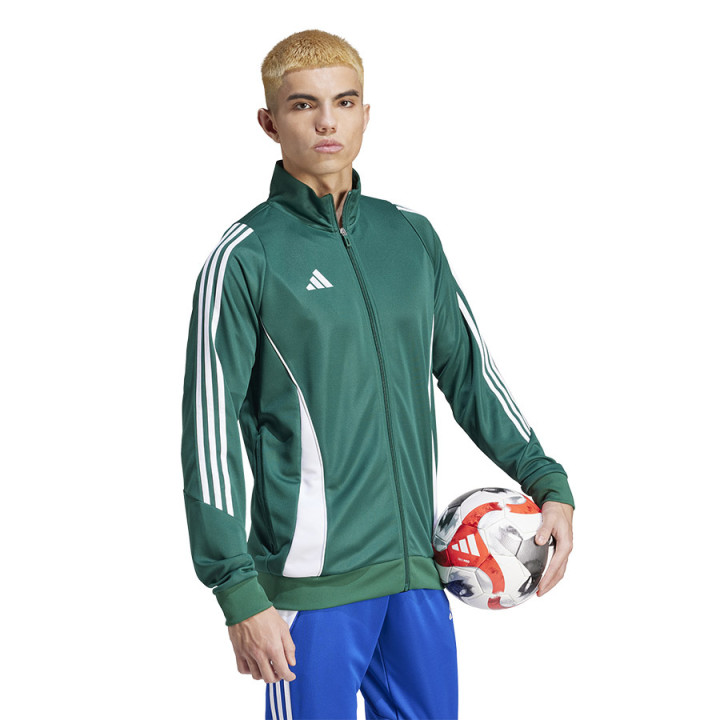 Bluza piłkarska rozpinana męska adidas Tiro 24 zielona IR7500 | VUX.pl