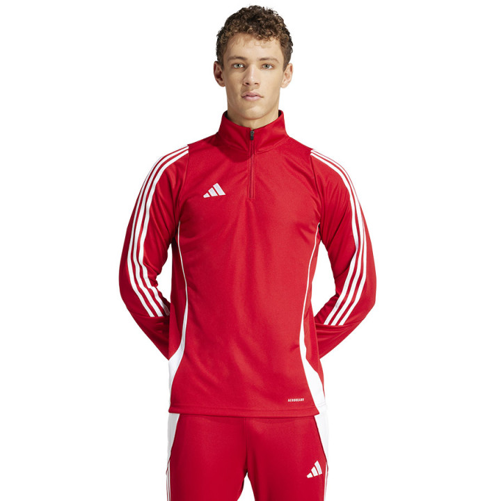 Bluza treningowa bez kaptura męska adidas Tiro 24 czerwona | VUX.pl