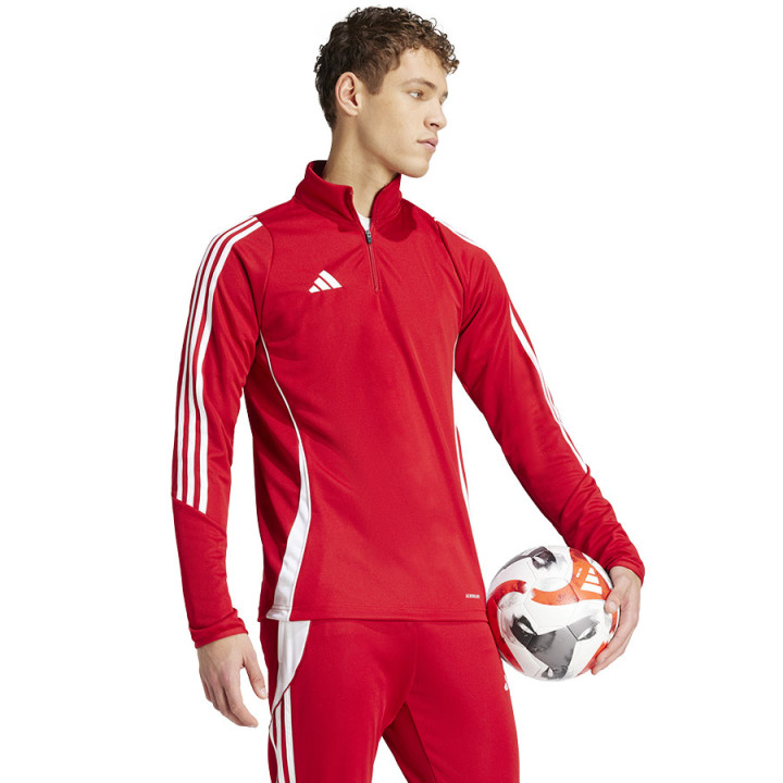 Bluza treningowa bez kaptura męska adidas Tiro 24 czerwona | VUX.pl