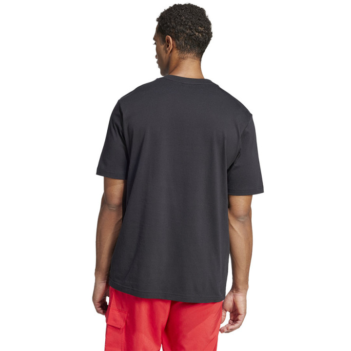 T-shirt bawełniany męski adidas Linear Single Jersey czarny | VUX.pl