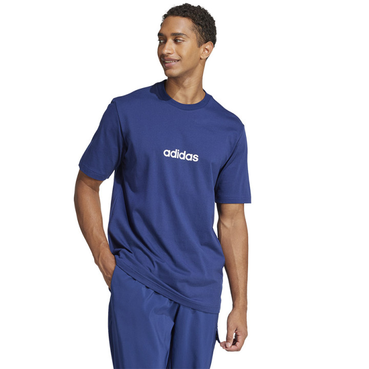 Koszulka męska adidas Single Jersey Linear Tee granatowa | VUX.pl