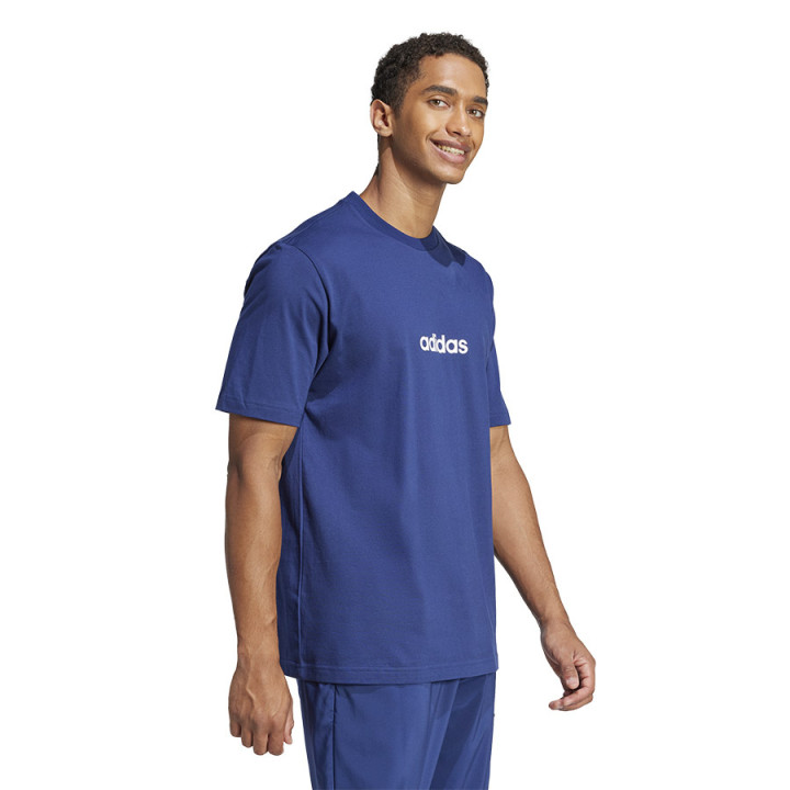 Koszulka męska adidas Single Jersey Linear Tee granatowa | VUX.pl