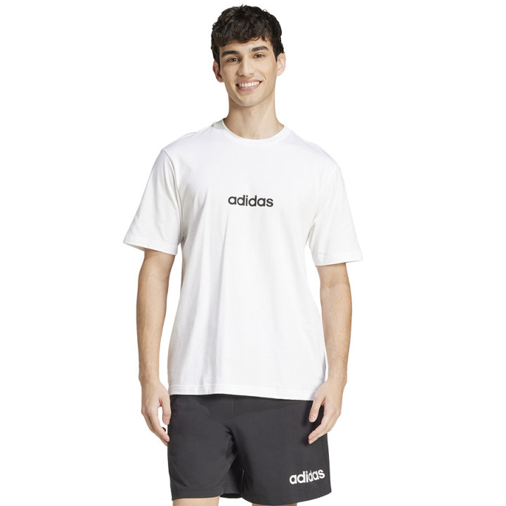 T-shirt bawełniany męski adidas Single Jersey Linear biały | VUX.pl
