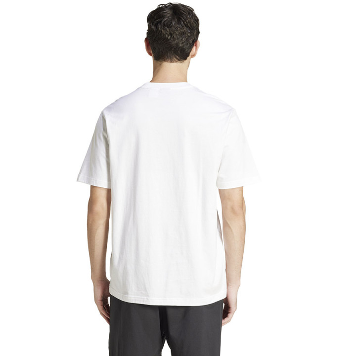 T-shirt bawełniany męski adidas Single Jersey Linear biały | VUX.pl