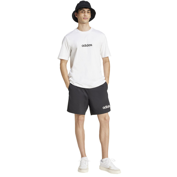 T-shirt bawełniany męski adidas Single Jersey Linear biały | VUX.pl