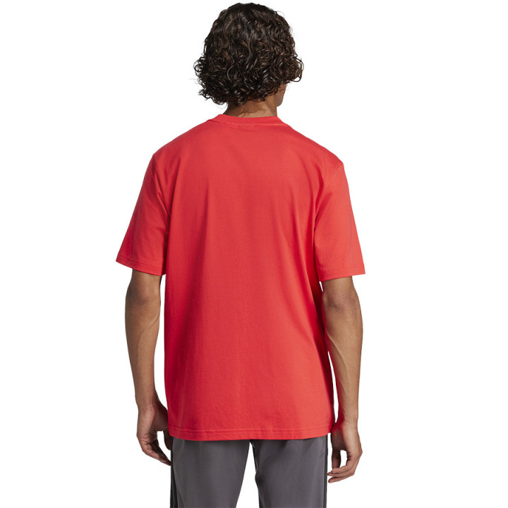 Koszulka męska adidas Single Jersey Linear Tee czerwona | VUX.pl