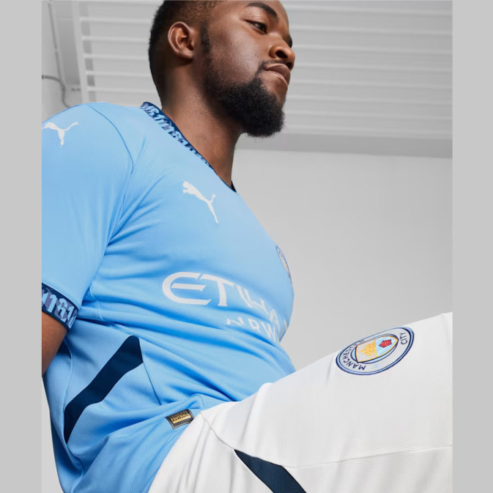 Koszulka piłkarska męska Puma Manchester City Home niebieska | VUX.pl