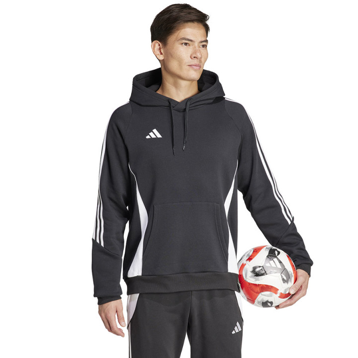Bluza z kapturem bawełniana męska adidas Tiro 24 czarna | VUX.pl